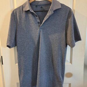 Adidas Golf Performance Polo Heather Gray Short Sleeve Shirt S